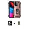 MARSİLYAN™- iPhone 14 Pro Max Kılıf Ahenk Klasik Koleksiyonu - Siyah Joko Magic 5D Hayalet Cam + PVD Metal Kamera Lens - TU