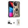 MARSİLYAN™- iPhone 14 Pro Max Kılıf Ahenk Klasik Koleksiyonu - Siyah Mat Seramik Nano Ekran Koruyucu + Bilvis Titan Kamera Lens - DNMR
