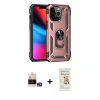 MARSİLYAN™- iPhone 14 Pro Max Kılıf Ahenk Klasik Koleksiyonu - Siyah Mat Seramik Nano Ekran Koruyucu + Bilvis Titan Kamera Lens - GS