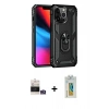 MARSİLYAN™- iPhone 14 Pro Max Kılıf Ahenk Klasik Koleksiyonu - Siyah Polymer Nano Ekran Koruyucu + Bilvis Titan Kamera Lens - GS