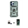 MARSİLYAN™- iPhone 14 Pro Max Kılıf Ahenk Klasik - Şeffaf 360 Full Body Arka Koruyucu + Bilvis Titan Kamera Lens - DNMR
