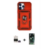 MARSİLYAN™- iPhone 14 Pro Max Kılıf Ahenk Klasik - Şeffaf 360 Full Body Arka Koruyucu + Bilvis Titan Kamera Lens - GD