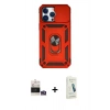 MARSİLYAN™- iPhone 14 Pro Max Kılıf Ahenk Klasik - Şeffaf Pasifik Cam Ekran Koruyucu + Bilvis Titan Kamera Lens - GS