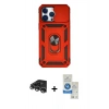 MARSİLYAN™- iPhone 14 Pro Max Kılıf Ahenk Klasik - Şeffaf Royal Nano Ekran Koruyucu + Raze Metal Kamera Lens - GS