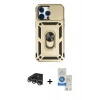 MARSİLYAN™- iPhone 14 Pro Max Kılıf Ahenk Klasik - Şeffaf Royal Nano Ekran Koruyucu + Raze Metal Kamera Lens - GS