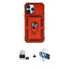MARSİLYAN™- iPhone 14 Pro Max Kılıf Ahenk Klasik - Siyah 3D Antistatik Cam Ekran Koruyucu + Bilvis Titan Kamera Lens - DNMR