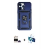 MARSİLYAN™- iPhone 14 Pro Max Kılıf Ahenk Klasik - Siyah 3D Antistatik Cam Ekran Koruyucu + Bilvis Titan Kamera Lens - DNMR