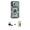 MARSİLYAN™- iPhone 14 Pro Max Kılıf Ahenk Klasik - Siyah 6D Mat Seramik Hayalet Nano Ekran Koruyucu + Bilvis Titan Kamera Lens - DNMR