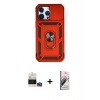 MARSİLYAN™- iPhone 14 Pro Max Kılıf Ahenk Klasik - Siyah Bilvis 3D Mat Cam Ekran Koruyucu + Bilvis Titan Kamera Lens - GD