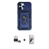 MARSİLYAN™- iPhone 14 Pro Max Kılıf Ahenk Klasik - Siyah Bilvis 3D Mat Cam Ekran Koruyucu + Bilvis Titan Kamera Lens - GD