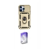 MARSİLYAN™- iPhone 14 Pro Max Kılıf Ahenk Klasik - Siyah Bilvis 5in1 3D Magic Cam Ekran Koruyucu