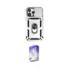 MARSİLYAN™- iPhone 14 Pro Max Kılıf Ahenk Klasik - Siyah Bilvis 5in1 3D Magic Cam Ekran Koruyucu