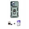 MARSİLYAN™- iPhone 14 Pro Max Kılıf Ahenk Klasik - Siyah Bilvis 5in1 3D Magic Cam Ekran Koruyucu + Bilvis Titan Kamera Lens - SH