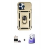 MARSİLYAN™- iPhone 14 Pro Max Kılıf Ahenk Klasik - Siyah Bilvis 5in1 5D Magic Hayalet Cam Ekran Koruyucu + Bilvis Titan Kamera Lens - GD