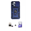 MARSİLYAN™- iPhone 14 Pro Max Kılıf Ahenk Klasik - Siyah Bilvis 5in1 5D Magic Hayalet Cam Ekran Koruyucu + Bilvis Titan Kamera Lens - GD