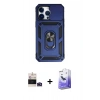 MARSİLYAN™- iPhone 14 Pro Max Kılıf Ahenk Klasik - Siyah Bilvis 5in1 5D Magic Hayalet Cam Ekran Koruyucu + Bilvis Titan Kamera Lens - DNMR