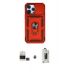 MARSİLYAN™- iPhone 14 Pro Max Kılıf Ahenk Klasik - Siyah Bilvis Hayalet Cam Ekran Koruyucu + Bilvis Titan Kamera Lens - GS