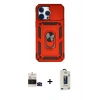 MARSİLYAN™- iPhone 14 Pro Max Kılıf Ahenk Klasik - Siyah Bilvis Hayalet Cam Ekran Koruyucu + Bilvis Titan Kamera Lens - SH