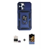 MARSİLYAN™- iPhone 14 Pro Max Kılıf Ahenk Klasik - Siyah Buffer Hayalet Cam Ekran Koruyucu + Bilvis Titan Kamera Lens - GD