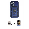 MARSİLYAN™- iPhone 14 Pro Max Kılıf Ahenk Klasik - Siyah Buffer Hayalet Cam Ekran Koruyucu + Bilvis Titan Kamera Lens - SH