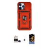 MARSİLYAN™- iPhone 14 Pro Max Kılıf Ahenk Klasik - Siyah Buffer Hayalet Cam Ekran Koruyucu + Bilvis Titan Kamera Lens - SH