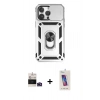 MARSİLYAN™- iPhone 14 Pro Max Kılıf Ahenk Klasik - Siyah Joko 5D Cam + Bilvis Titan Kamera Lens - DNMR