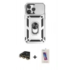 MARSİLYAN™- iPhone 14 Pro Max Kılıf Ahenk Klasik - Siyah Joko 5D Cam + Raze Metal Kamera Lens - GD
