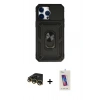 MARSİLYAN™- iPhone 14 Pro Max Kılıf Ahenk Klasik - Siyah Joko 5D Cam + Raze Metal Kamera Lens - GD