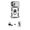 MARSİLYAN™- iPhone 14 Pro Max Kılıf Ahenk Klasik - Siyah Joko 5D Cam + Bilvis Titan Kamera Lens - SH
