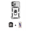 MARSİLYAN™- iPhone 14 Pro Max Kılıf Ahenk Klasik - Siyah Joko 5D Cam + PVD Metal Kamera Lens - TU