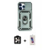 MARSİLYAN™- iPhone 14 Pro Max Kılıf Ahenk Klasik - Siyah Joko 5D Cam + PVD Metal Kamera Lens - TU