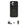 MARSİLYAN™- iPhone 14 Pro Max Kılıf Ahenk Klasik - Siyah Joko Magic 5D Hayalet Cam + Bilvis Titan Kamera Lens - DNMR