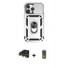 MARSİLYAN™- iPhone 14 Pro Max Kılıf Ahenk Klasik - Siyah Joko Magic 5D Hayalet Cam + Gold Raze Metal Kamera Lens
