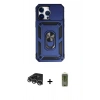 MARSİLYAN™- iPhone 14 Pro Max Kılıf Ahenk Klasik - Siyah Joko Magic 5D Hayalet Cam + Raze Metal Kamera Lens - GS