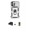 MARSİLYAN™- iPhone 14 Pro Max Kılıf Ahenk Klasik - Siyah Joko Magic 5D Hayalet Cam + Raze Metal Kamera Lens - GS