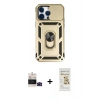 MARSİLYAN™- iPhone 14 Pro Max Kılıf Ahenk Klasik - Siyah Mat Seramik Nano Ekran Koruyucu + Bilvis Titan Kamera Lens - SH