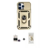 MARSİLYAN™- iPhone 14 Pro Max Kılıf Ahenk Klasik - Siyah Mat Seramik Nano Ekran Koruyucu + Bilvis Titan Kamera Lens - GD