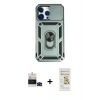 MARSİLYAN™- iPhone 14 Pro Max Kılıf Ahenk Klasik - Siyah Mat Seramik Nano Ekran Koruyucu + Bilvis Titan Kamera Lens - SH