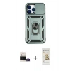 MARSİLYAN™- iPhone 14 Pro Max Kılıf Ahenk Klasik - Siyah Mat Seramik Nano Ekran Koruyucu + Bilvis Titan Kamera Lens - DNMR