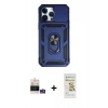 MARSİLYAN™- iPhone 14 Pro Max Kılıf Ahenk Klasik - Siyah Mat Seramik Nano Ekran Koruyucu + Bilvis Titan Kamera Lens - GS
