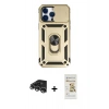 MARSİLYAN™- iPhone 14 Pro Max Kılıf Ahenk Klasik - Siyah Mat Seramik Nano Ekran Koruyucu + Raze Metal Kamera Lens - GS