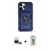 MARSİLYAN™- iPhone 14 Pro Max Kılıf Ahenk Klasik - Siyah Polymer Nano Ekran Koruyucu + Bilvis Titan Kamera Lens - GD