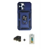 MARSİLYAN™- iPhone 14 Pro Max Kılıf Ahenk Klasik - Siyah Polymer Nano Ekran Koruyucu + Raze Metal Kamera Lens - GD