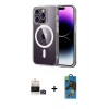 MARSİLYAN™- iPhone 14 Pro Max Kılıf Ahenk Minimal Serisi - Siyah 18D Cam Ekran Koruyucu + Bilvis Titan Kamera Lens - GD
