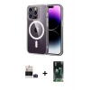 MARSİLYAN™- iPhone 14 Pro Max Kılıf Ahenk Minimal Serisi - Siyah 360 Mat Full Body Arka Koruyucu + Bilvis Titan Kamera Lens - DNMR