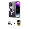 MARSİLYAN™- iPhone 14 Pro Max Kılıf Ahenk Minimal Serisi - Siyah Buffer Cam Ekran Koruyucu + Bilvis Titan Kamera Lens - GS