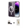 MARSİLYAN™- iPhone 14 Pro Max Kılıf Ahenk Minimal Serisi - Siyah Mat Seramik Nano Ekran Koruyucu + Bilvis Titan Kamera Lens - SH