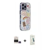 MARSİLYAN™- iPhone 14 Pro Max Kılıf Ahenk Modern Serisi - Şeffaf Pasifik Cam Ekran Koruyucu + Bilvis Titan Kamera Lens - GS