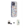 MARSİLYAN™- iPhone 14 Pro Max Kılıf Ahenk Modern Serisi - Şeffaf Pasifik Cam Ekran Koruyucu + Bilvis Titan Kamera Lens - GS