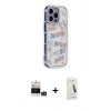 MARSİLYAN™- iPhone 14 Pro Max Kılıf Ahenk Modern Serisi - Şeffaf Pasifik Cam Ekran Koruyucu + Bilvis Titan Kamera Lens - DNMR